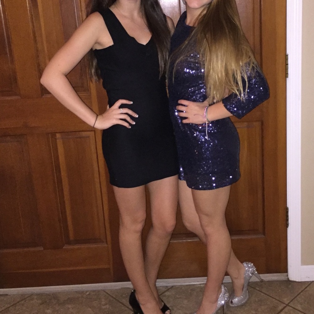 Black tight dress